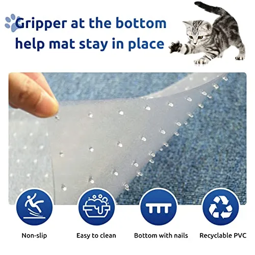 197''*11.8'' Cat Scratch Furniture Protectors,Single-Sided Sticky Couch Protector for Cats,Transparency Couch Protector from Cat Scratching,Sofa Corner Training Tape Deterrent (1 roll-197''*11.8'')