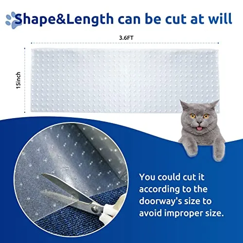 197''*11.8'' Cat Scratch Furniture Protectors,Single-Sided Sticky Couch Protector for Cats,Transparency Couch Protector from Cat Scratching,Sofa Corner Training Tape Deterrent (1 roll-197''*11.8'')