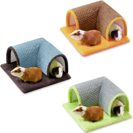 3Pcs Jevnd Warm Guinea Pig Hideout Tunnel Bed, Soft Removable Guinea Pig Tunnels and Tubes for Cage Hides Fleece for Rat, Sturdy Small Animal Tunnel for Rat, Hamster Hedgehog, Chinchilla
