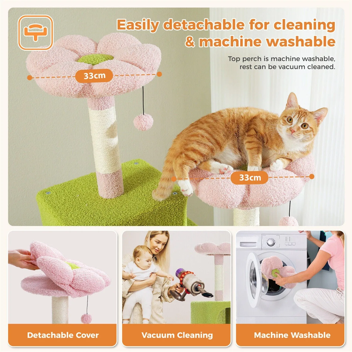 70.9" Multilevel Cat Scratching Tree with Condo's