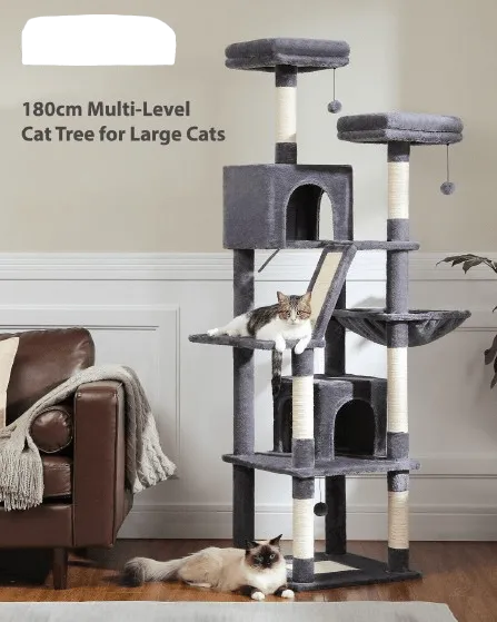 70.9" Multilevel Cat Scratching Tree with Condo's