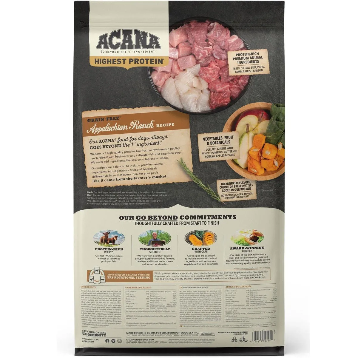 Acana Regionals Appalachian Ranch Dry Dog Food 4.5lb