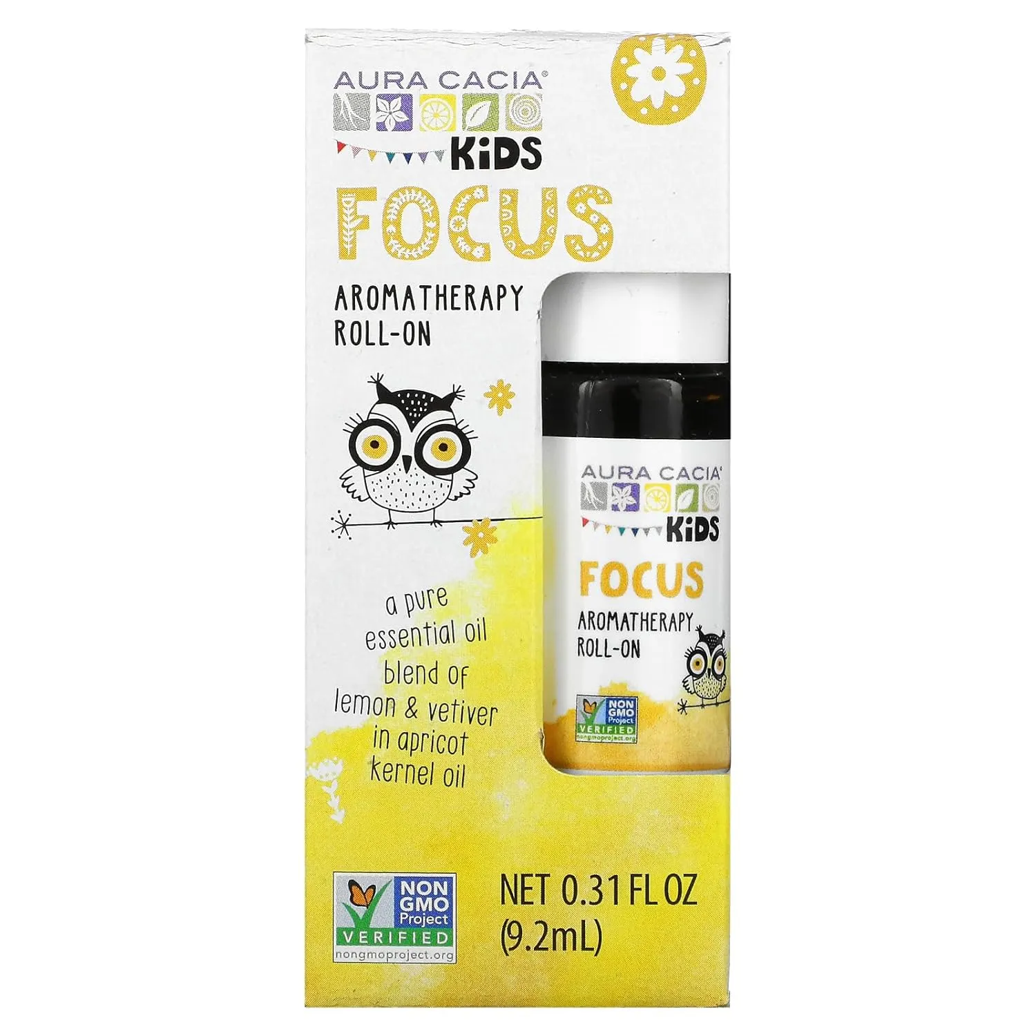 AURA CACIA Kids Focus Aromatherapy Roll-On, 0.31 FZ