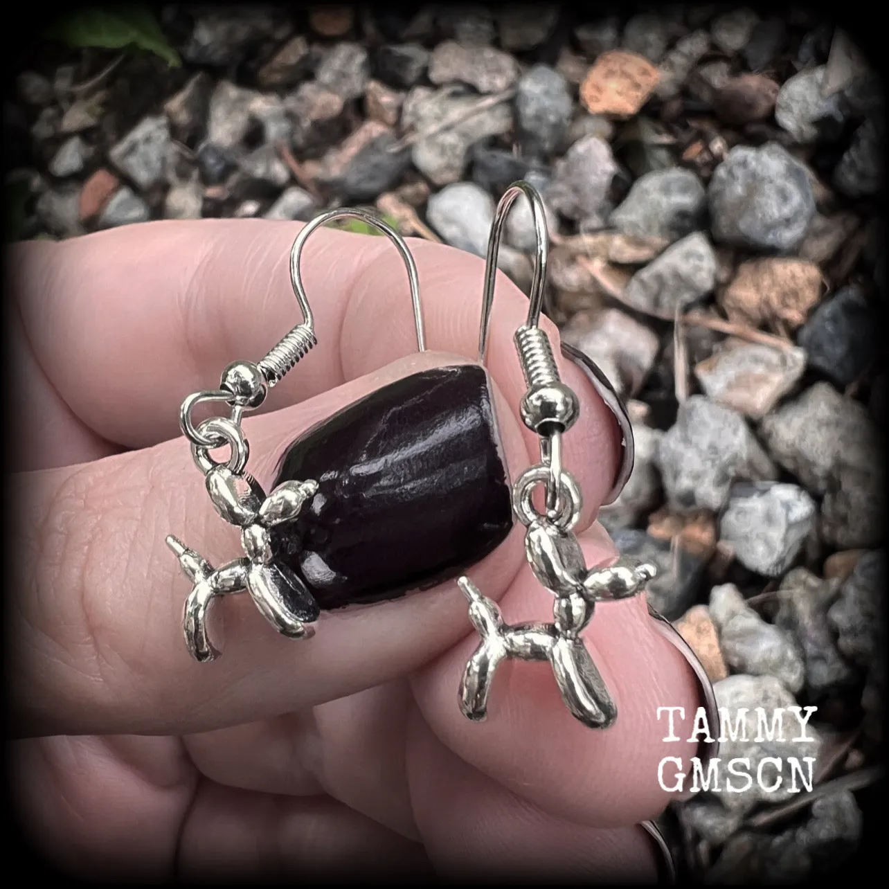 Balloon dog earrings-Balloon animal earrings