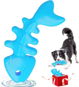 Dog Chew Toys for Aggressive Chewers, Indestructible for Large Breed Tough Nylon Fish Bone Dog Chew Toys