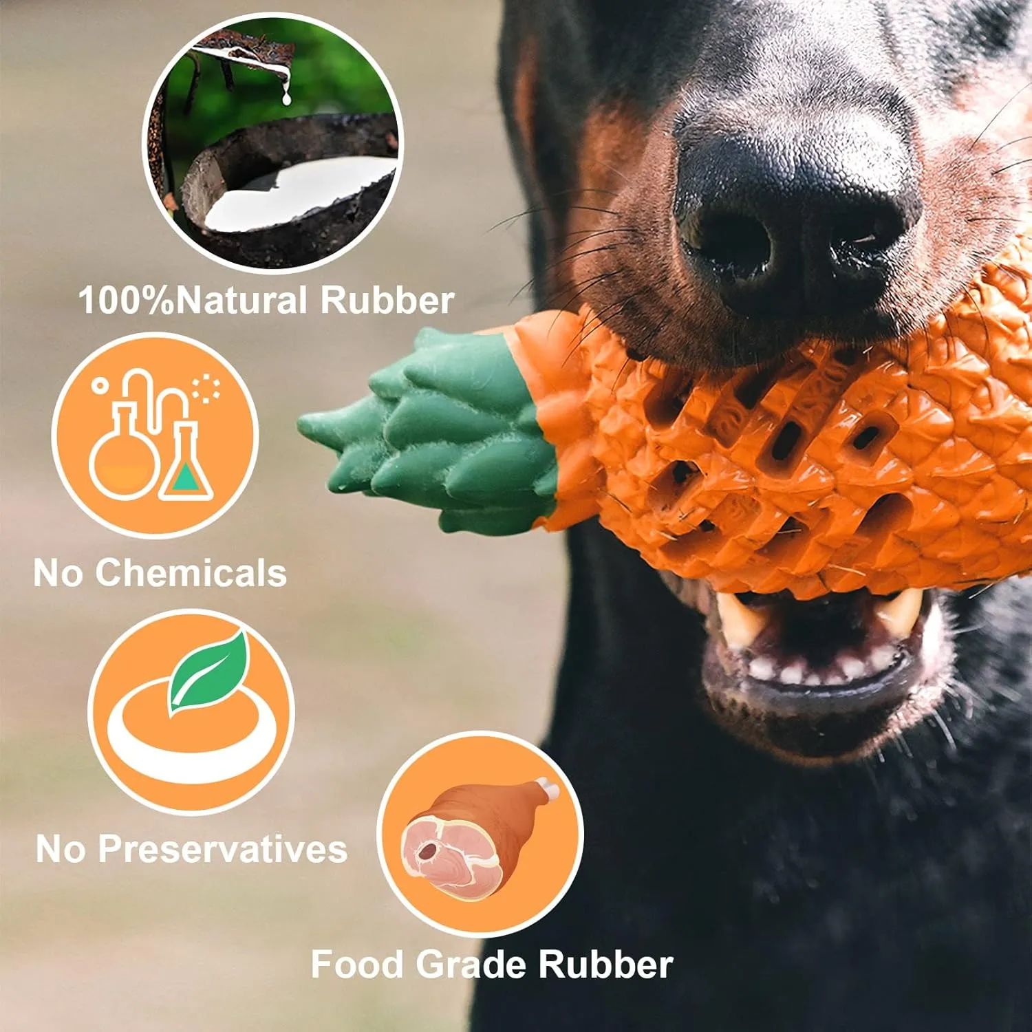 Dog Toys for Large Dogs, Pineapple Dog Chew Toys for Aggressive Chewers, Indestructible Dog Toys for Aggressive Chewers, Dog Toys for Aggressive Chewers