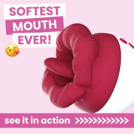 Flaming Red Lips Self-Motion Flickering Tongue Clit Stimulator