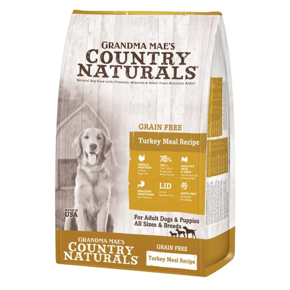 Grandma Mae's Grain Free LID Turkey Dry Dog Food 4lb