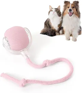 Interactive Rolling Cat Ball, 2025 Upgraded Automatic Cat Ball Dog Toy, Interactive Cat Toy Ball, Automatic Cat Toy Self Moving Cat Toy Interactive Cat Ball for Bored Indoor Cats Dogs (Pink)