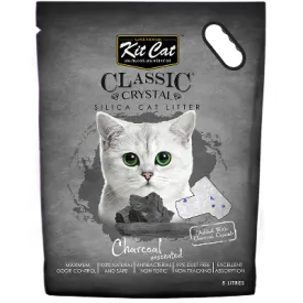 Kit Cat® Classic® Crystal Silica Cat Litter Charcoal Unscented 4kg