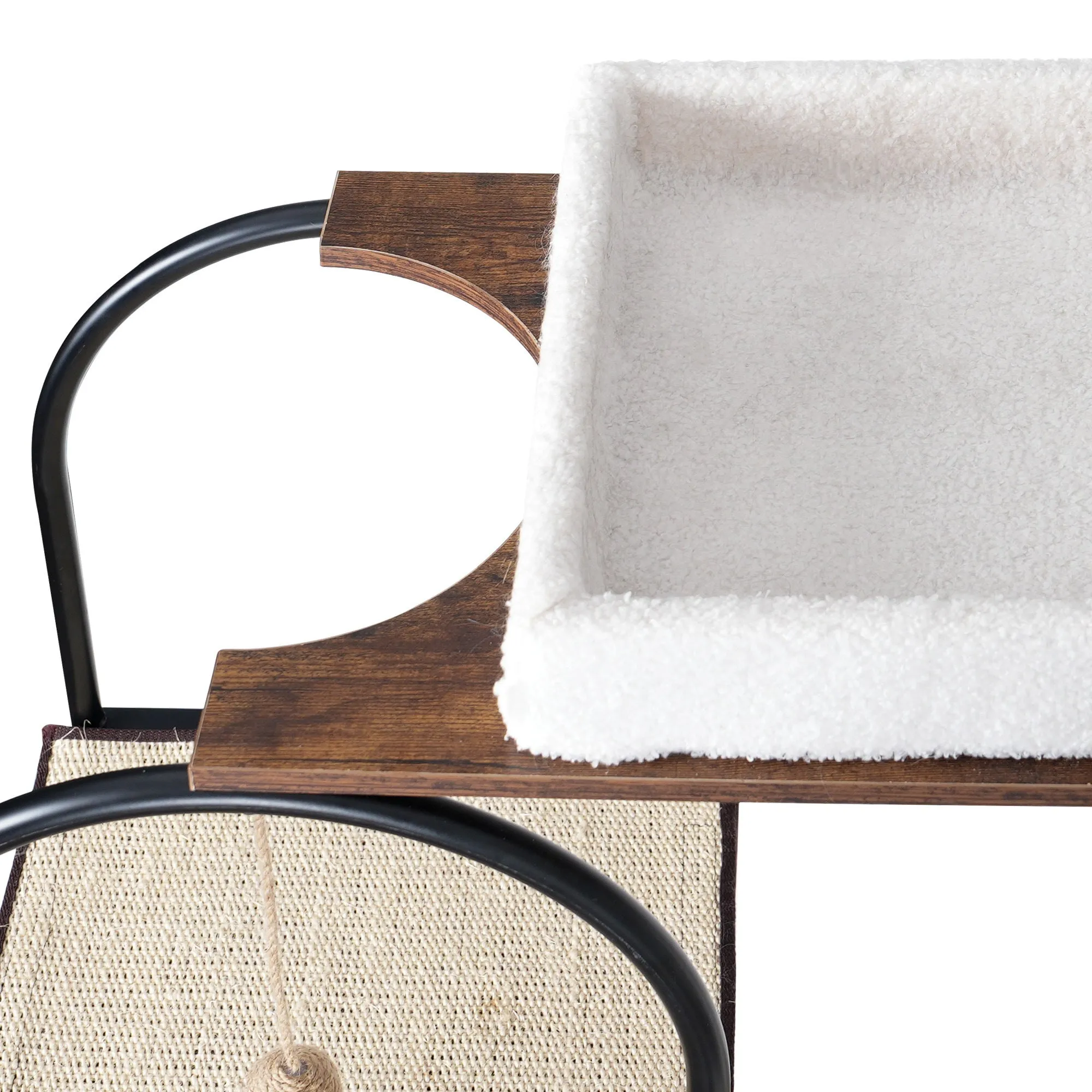 Multi-Level Cat Condo with Caves, Scratching Posts, Perch and Toy