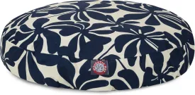Navy Blue Plantation Large Round Indoor Outdoor Pet Dog Bed With Removable Washable Cover By Majestic Pet Products