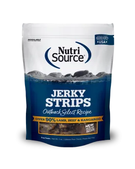 NutriSource Jerky Strips - Outback Select Dog Treats 4oz