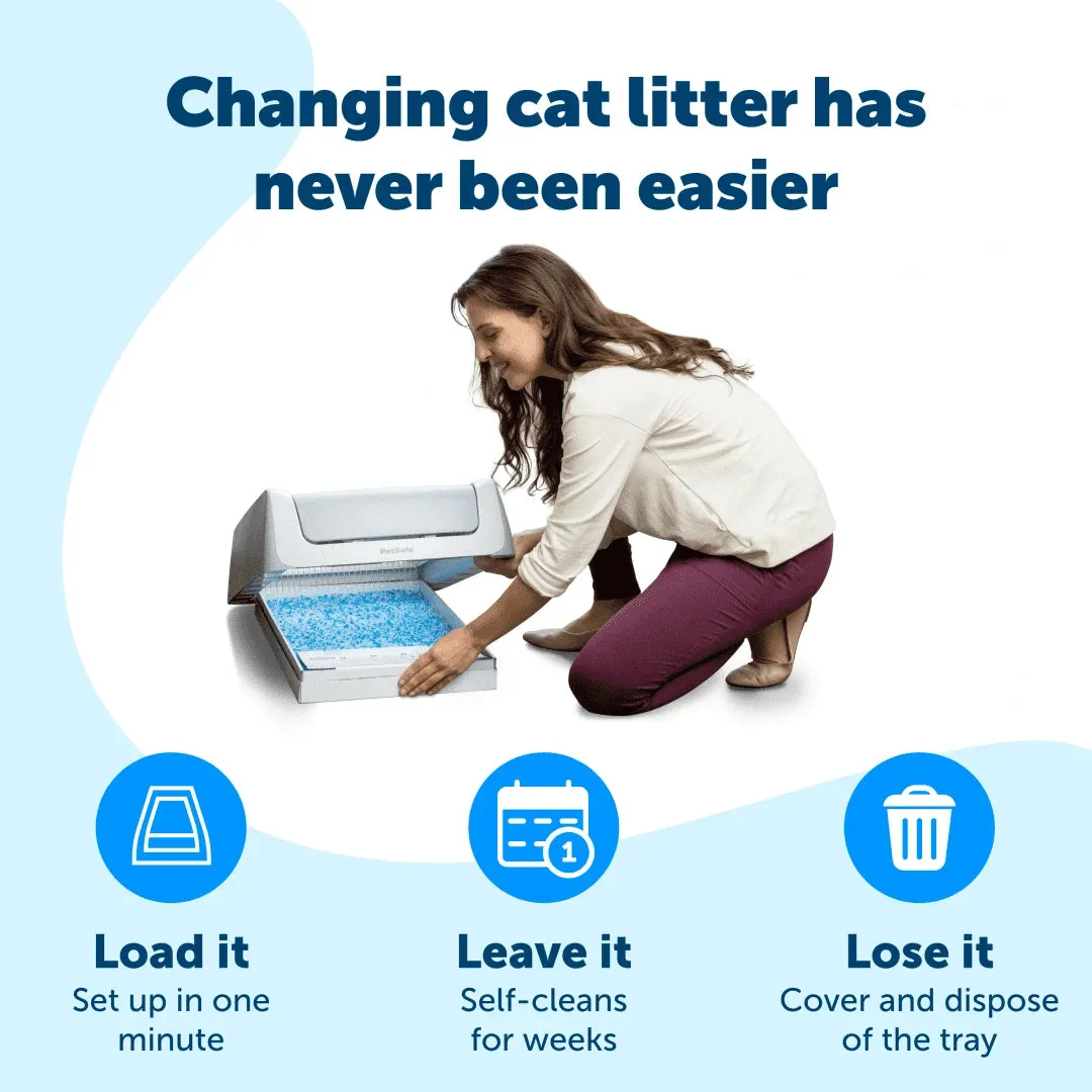 PET SAFE LITTER TRAY BLUE SINGLE