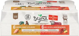 Purina Beyond Chicken, Beef and Cod Ground Entree Grain Free Wet Dog Food Variety Pack - (Pack of 12) 13 oz. Cans