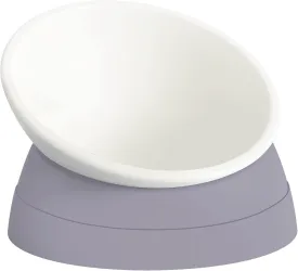 Ravitat Elevated Cat Food Bowl - Adjustable, Anti-Slip & Anti-Noise, Protects Pet's Spine, Thickened Plastic, 17 Oz