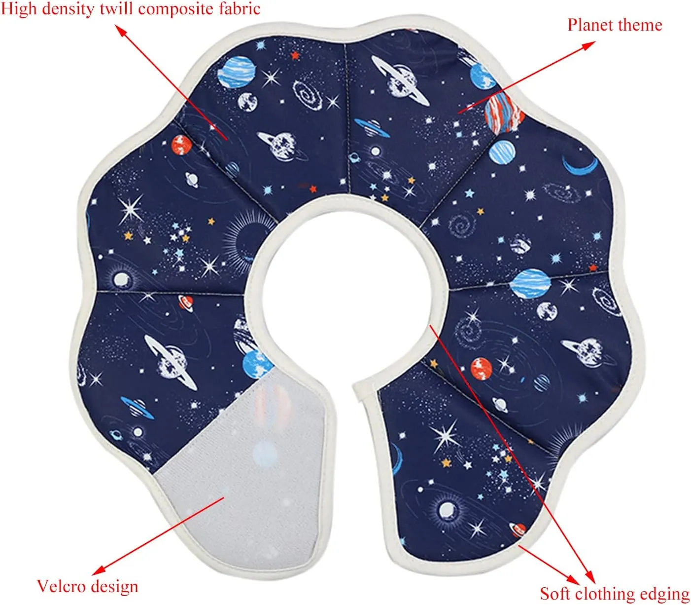 Soft Cat Cone, Adjustable Recovery Collar After Surgery to Prevent Licking Wound, Protective Cat Neck Cone, Comfortable Pet Elizabethan Collar for Cats Kittens and Puppies (Medium)