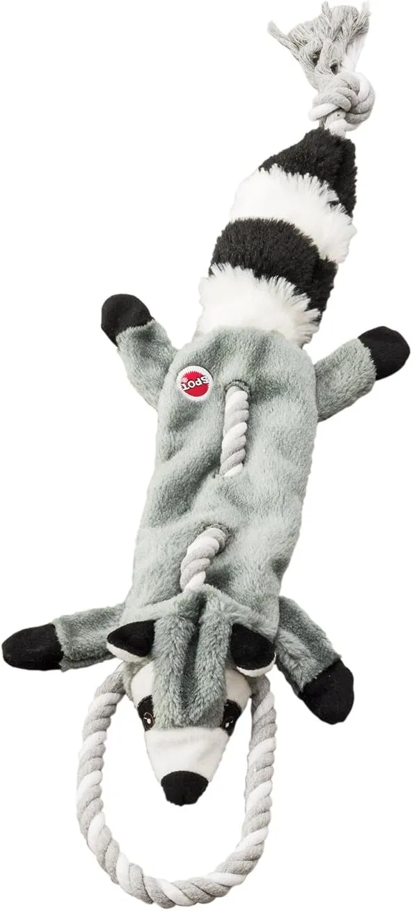 SPOT Forest Raccoon Skinneeez Tugs Stuffingless Dog Toy, 23in, Great for Tug of War