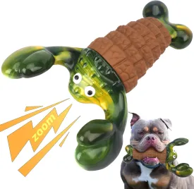Squeaky Dog Toys for Aggressive Chewers for Large Dogs, Interactive Dog Chew Toy to Keep Them Busy, Indestructible Squeaky Dog Toys, Tough Toy for Medium/Large Dogs (Green)