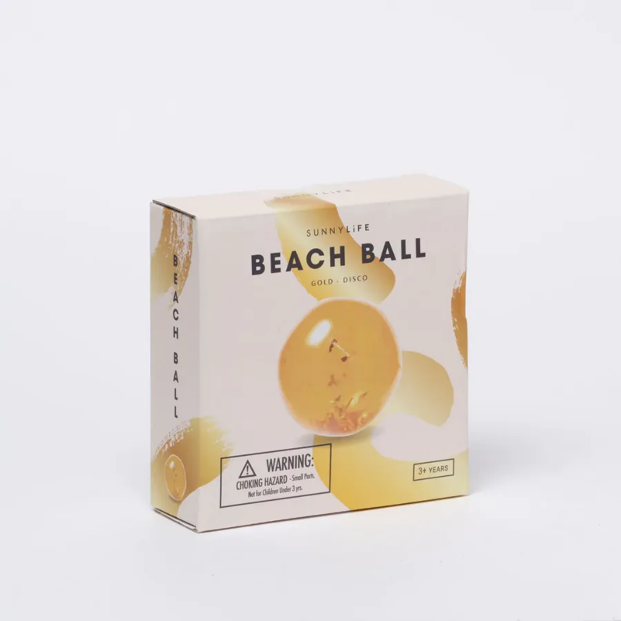 Sunnylife inflatables Beach Ball Disco Gold S3PIBBGO