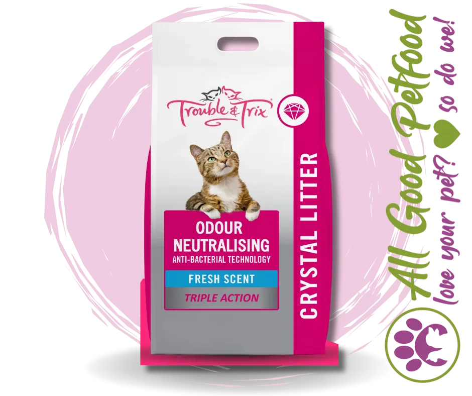 Trouble & Trix Anti-Bacterial Crystal Cat Litter - 15L