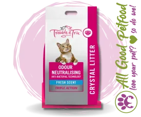 Trouble & Trix Anti-Bacterial Crystal Cat Litter - 15L