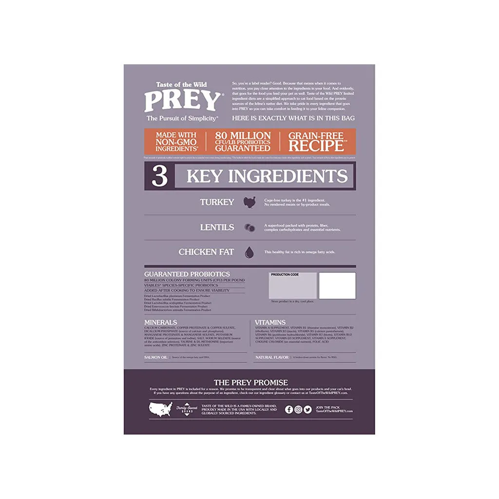 Turkey Prey for Cats 6lb