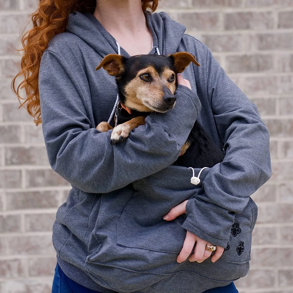 Unisex Big Pouch Hoodie Long Sleeve Pet Cat Dog Holder Carrier Sweatshirt