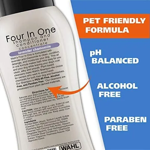 Wahl Pet/Dog 4-in-1 Lavendar Chamomile Shampoo and Conditioner