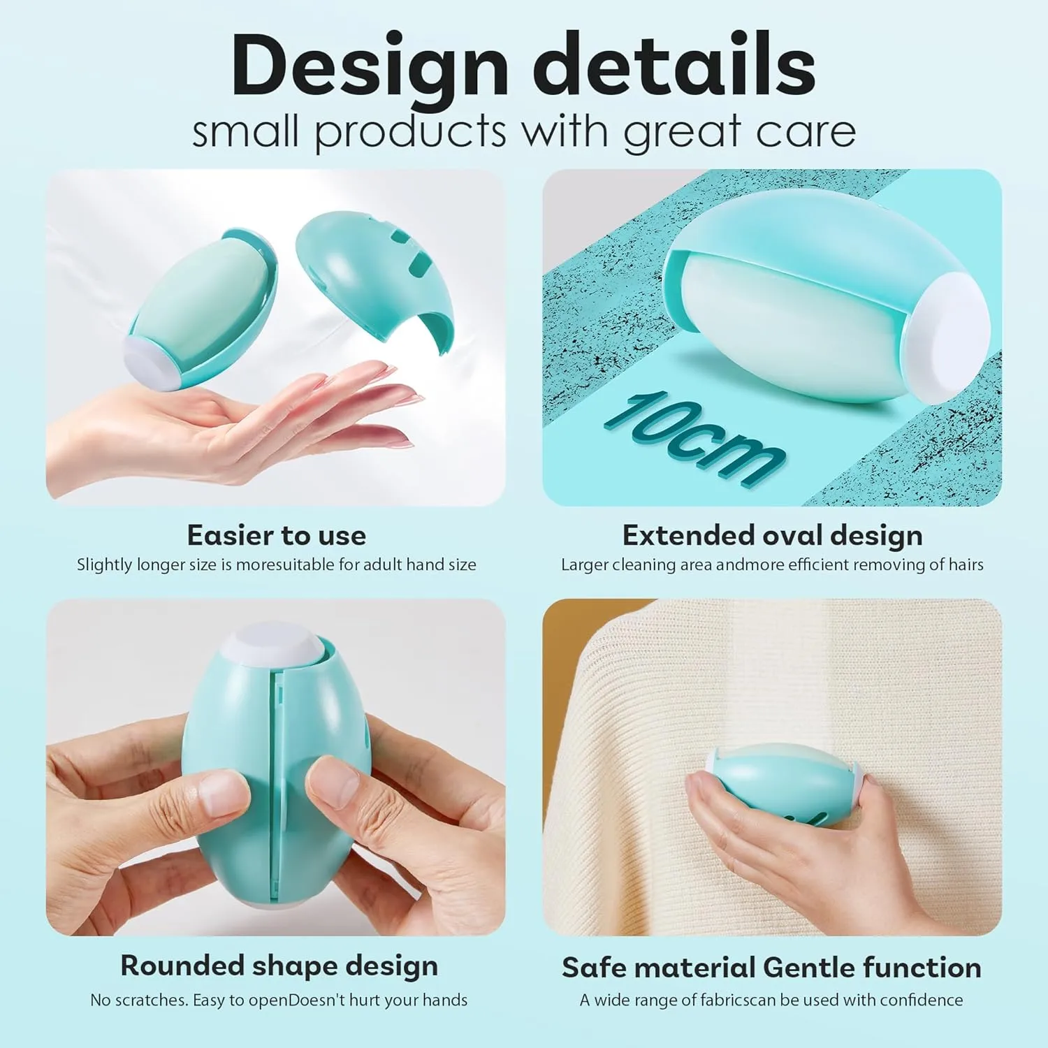 Washable Reusable Gel Lint Roller for Pet HairPortable Mini Dog Cat Pet Hair Remover for ClothesLaundries Dust Fuzz Fur -Sticky Cleaner- Small Travel Animal Fur Removal Tool (White)